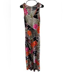 Cache floral Maxi Dress with Vibrant Colors
